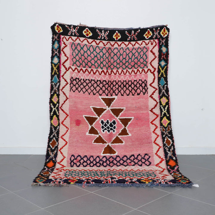 Colorful Moroccan Berber Rug 7.7×5.2 Ft | Handmade Wool Tribal Carpet