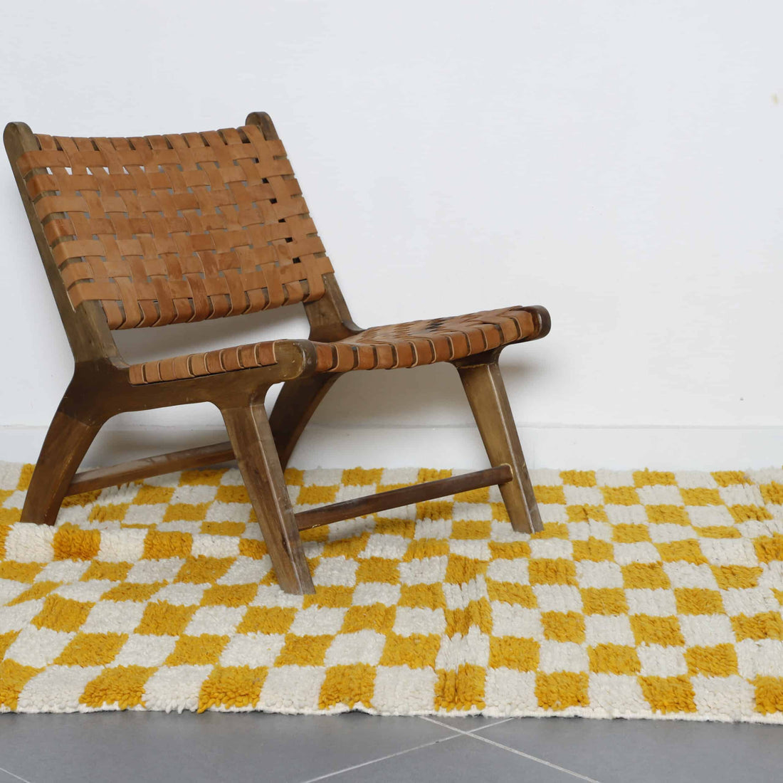 Checkered Beni Ouarain Rug 6×5 Ft