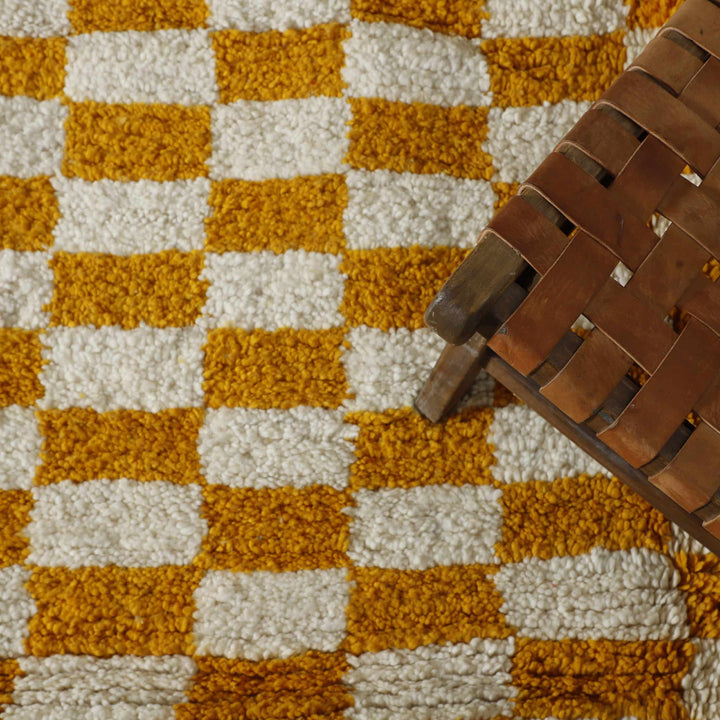 Checkered Beni Ouarain Rug 6×5 Ft