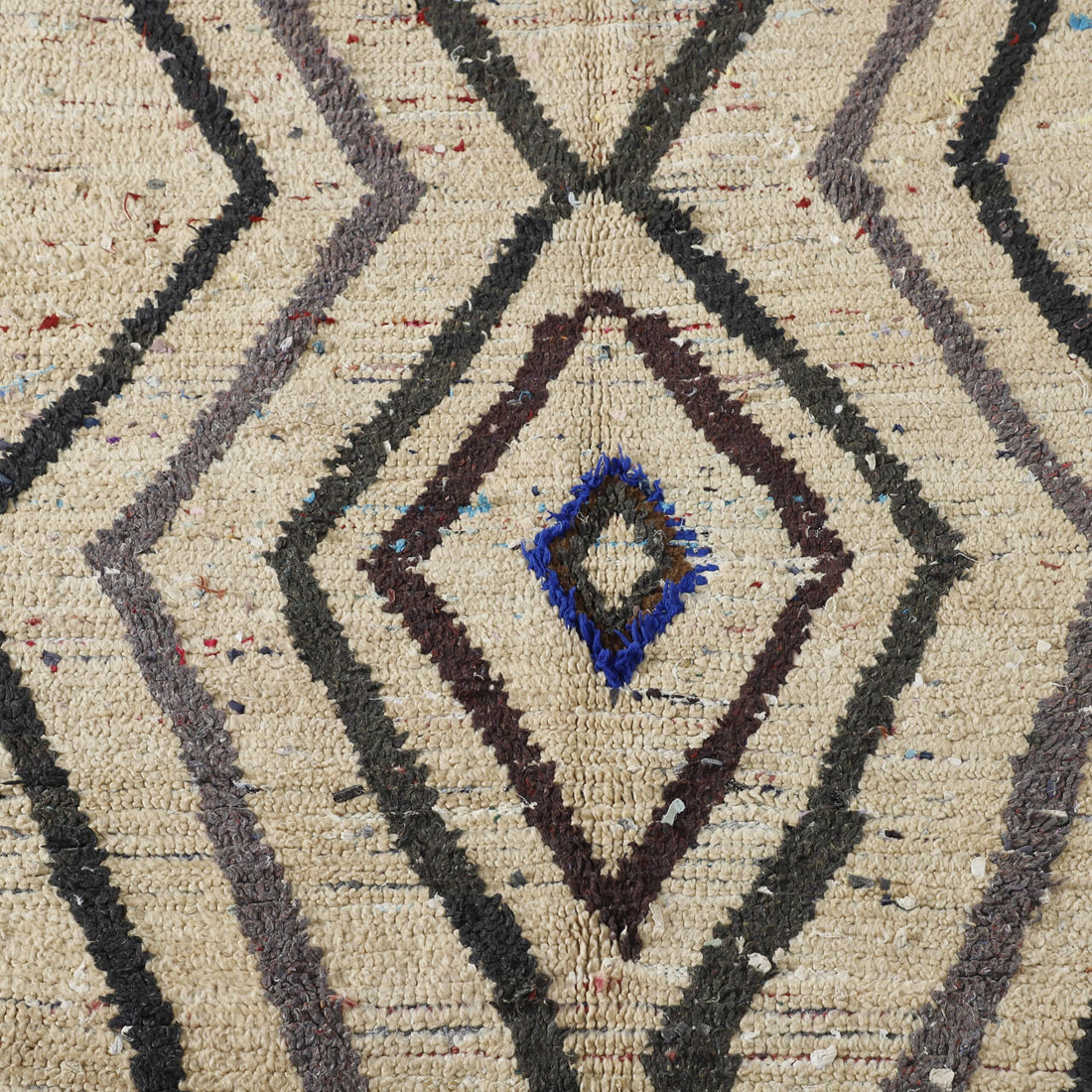 Moroccan Beni Ouarain Rug with Colorful Diamond Lattice