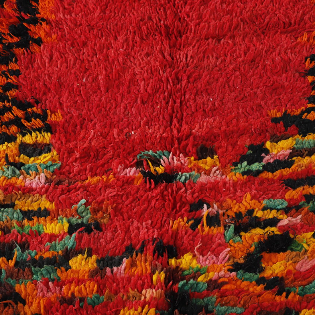 Colorful Moroccan Berber Rug with Abstract Field