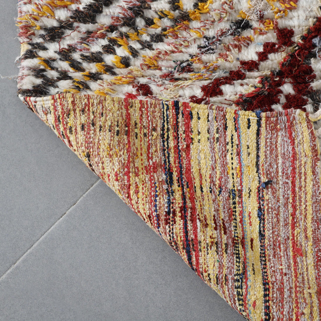 Large Handmade Colorful Moroccan Azilal Rug with Abstract Design