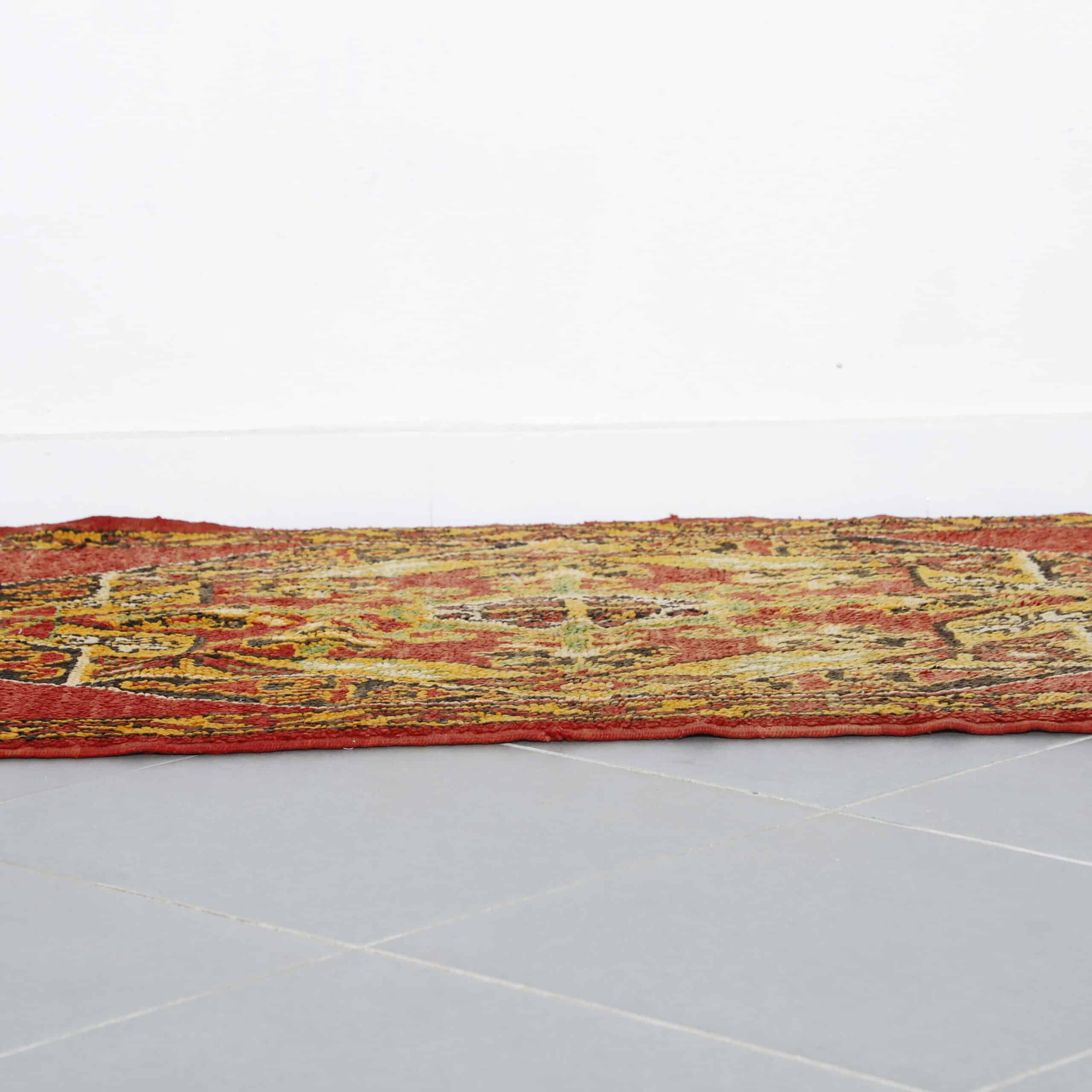 Red Moroccan Berber Glaoui Rug with Central Medallion