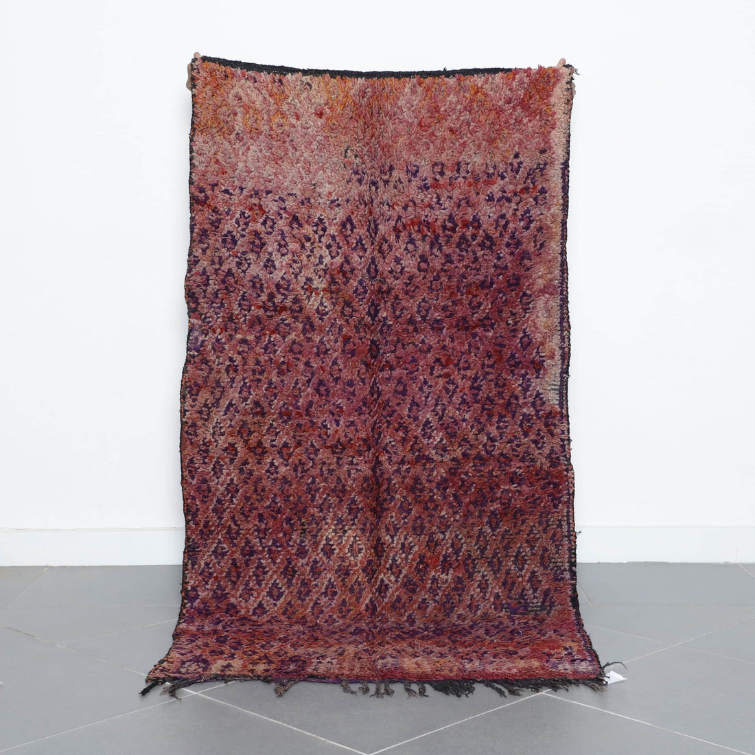 Moroccan Beni MGuild Rug with Geometric Field