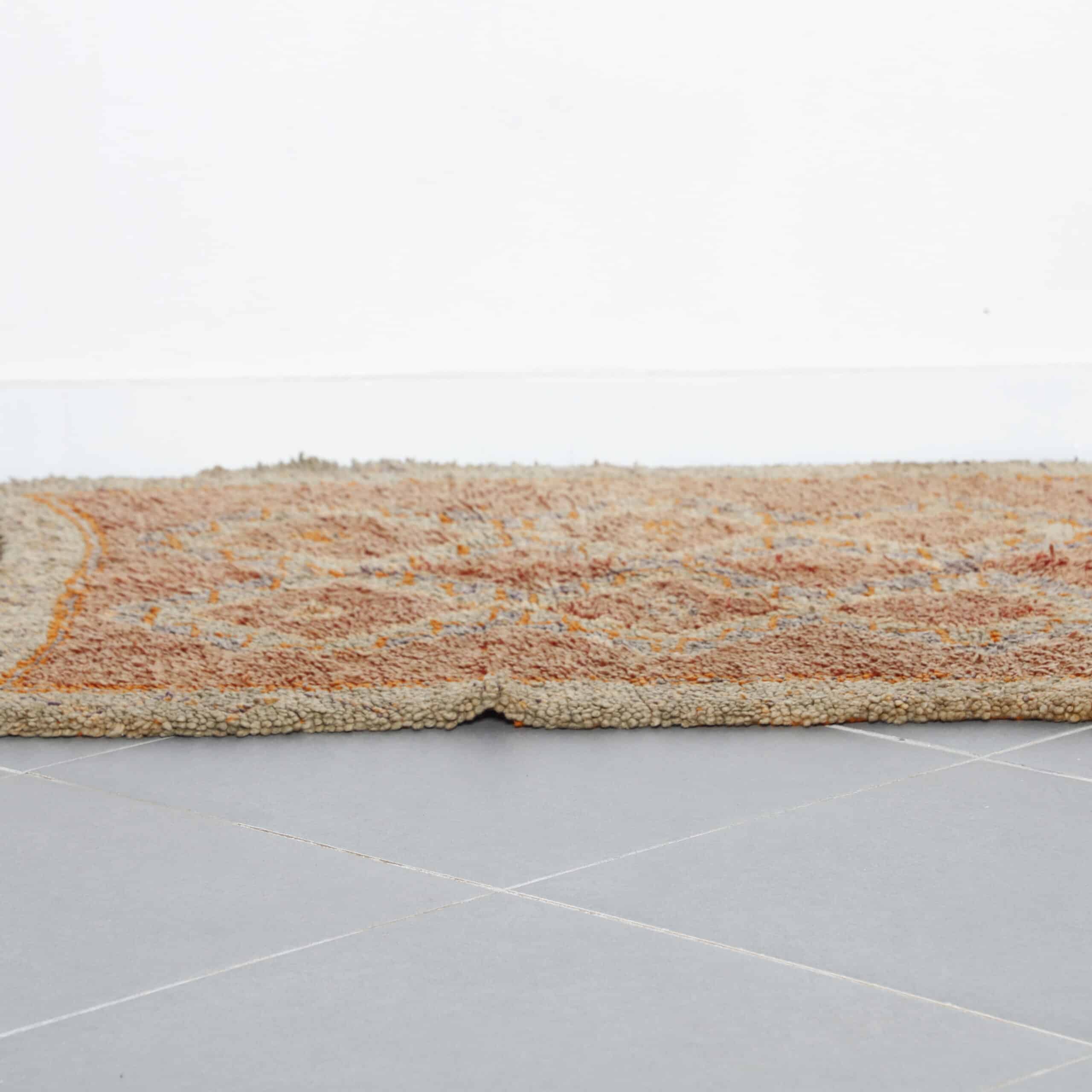 Moroccan Beni Ourain Rug with Diamond Lattice