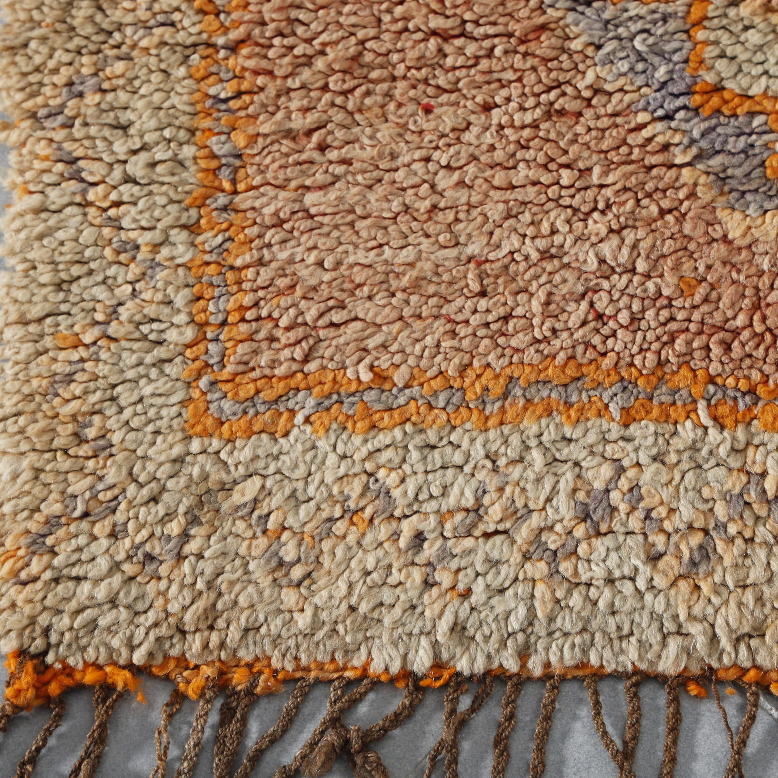Moroccan Beni Ourain Rug with Diamond Lattice