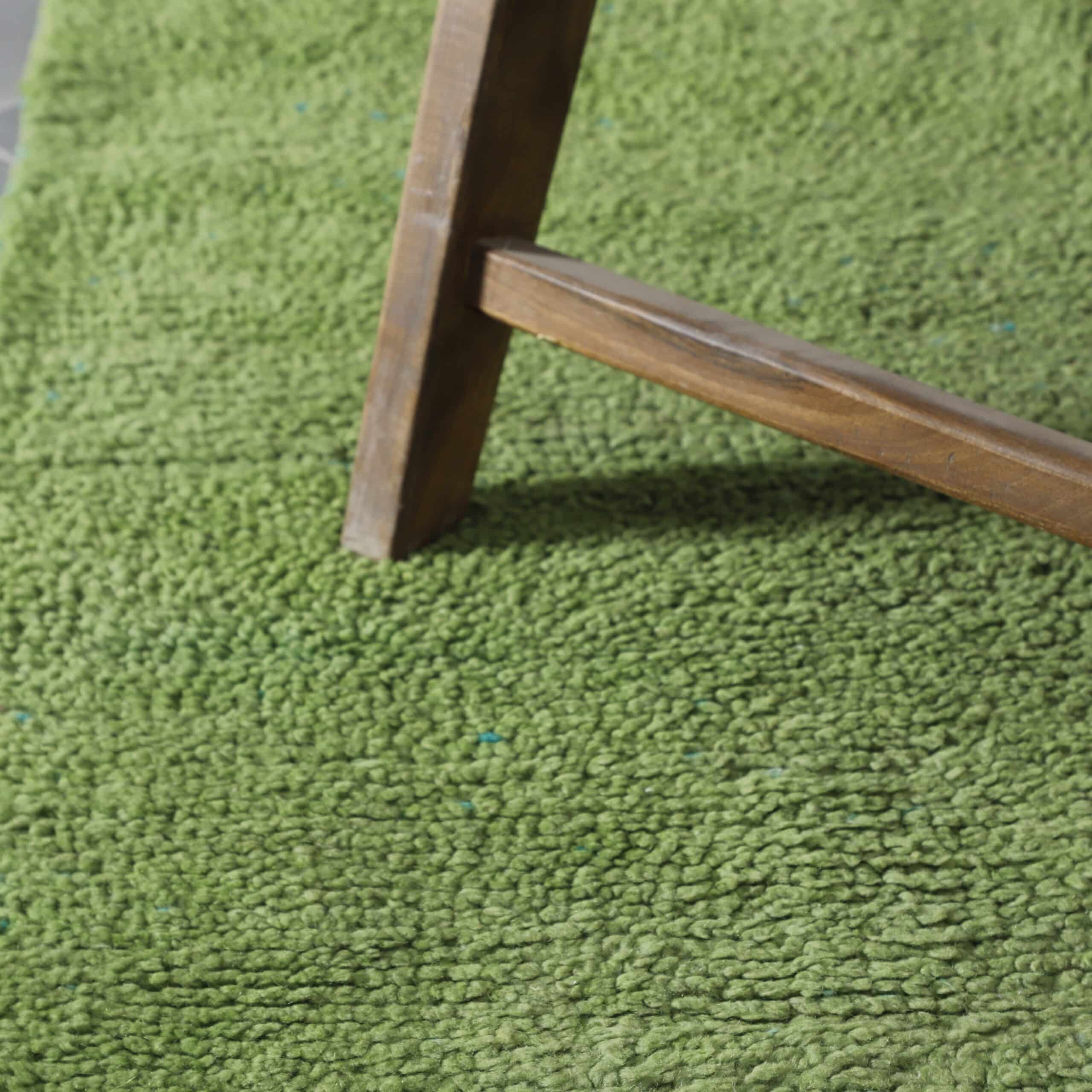 Handmade Green Moroccan Boujaad Rug