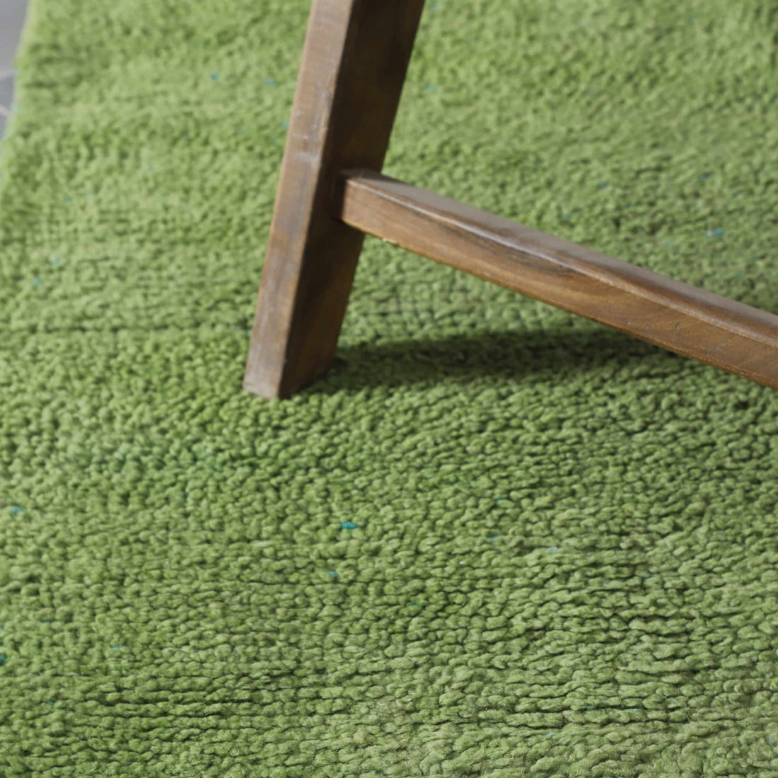 Handmade Green Moroccan Boujaad Rug