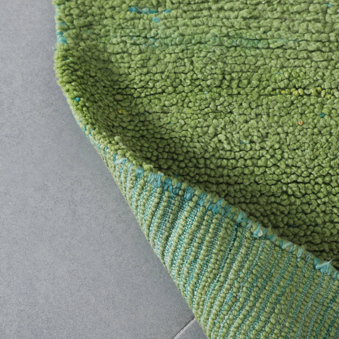 Handmade Green Moroccan Boujaad Rug
