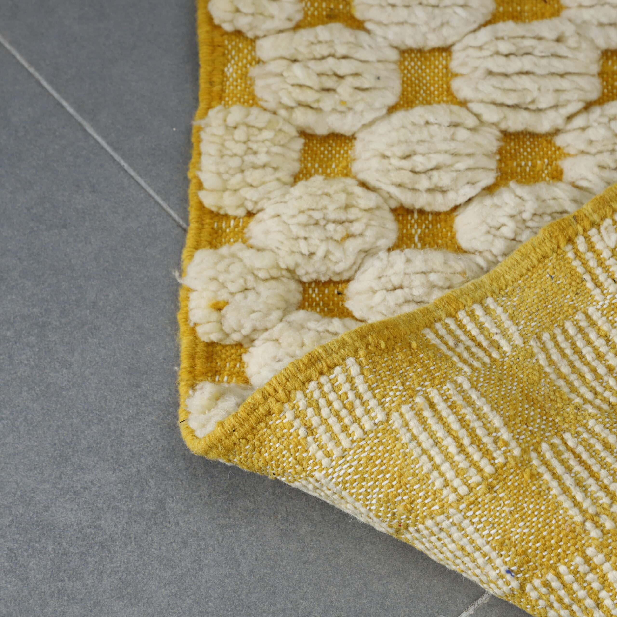 Handwoven Moroccan Beni Ouarain Rug with Geometric Pattern