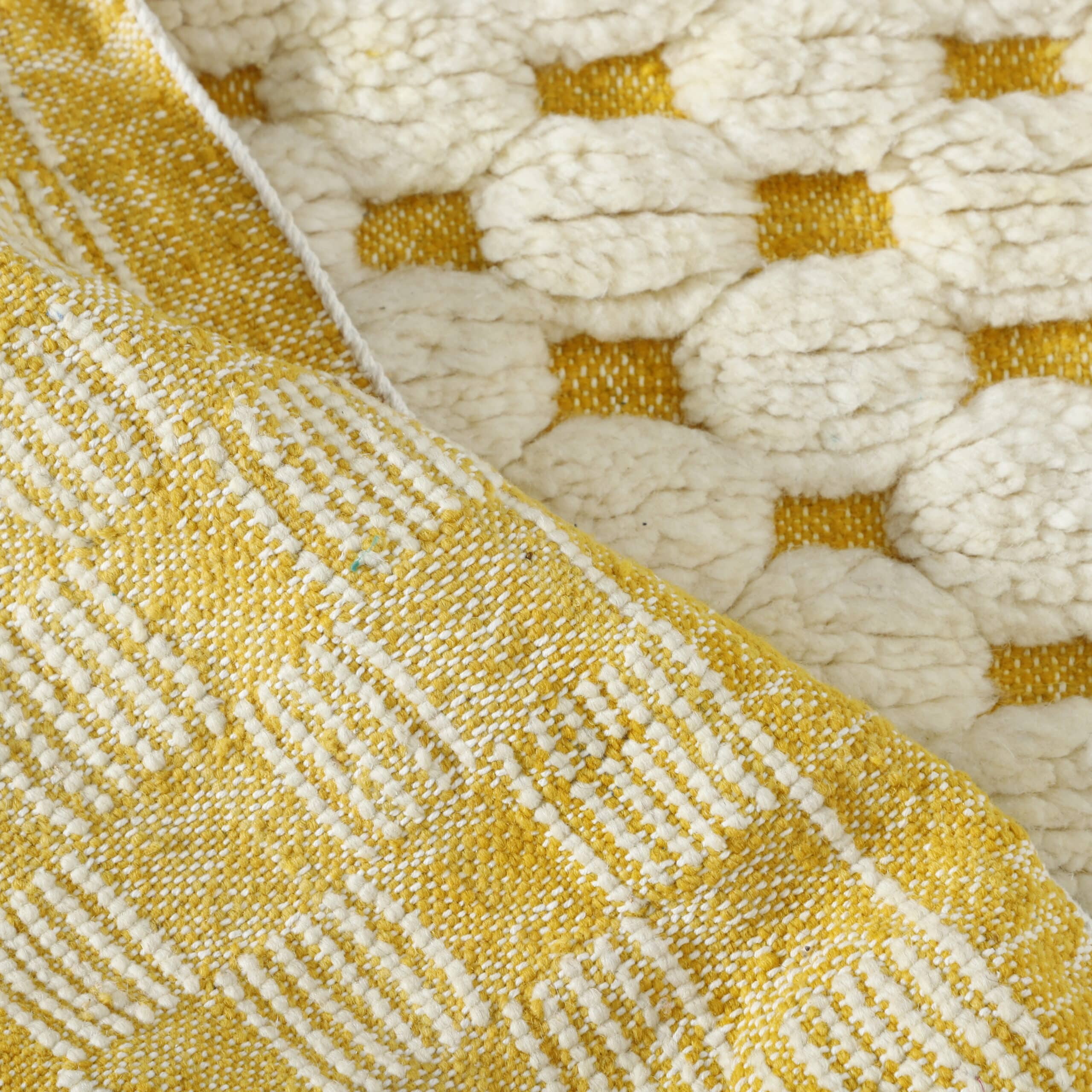 Handwoven Moroccan Beni Ouarain Rug with Geometric Pattern