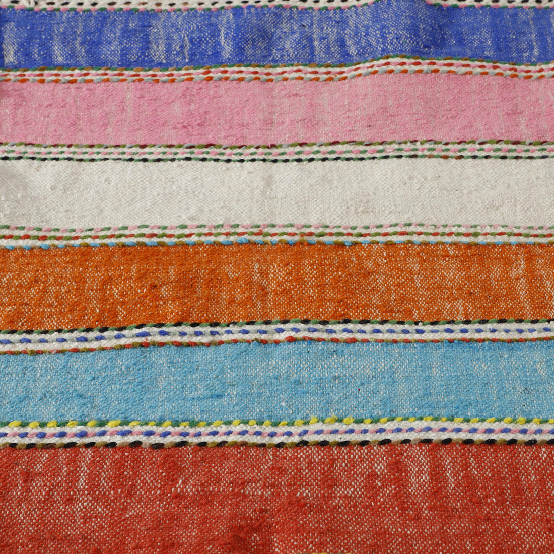 Colorful Striped Moroccan Kilim