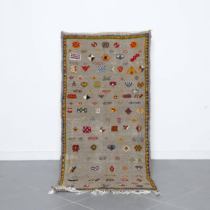 Authentic Taznakht Rug with Symbolic Motifs