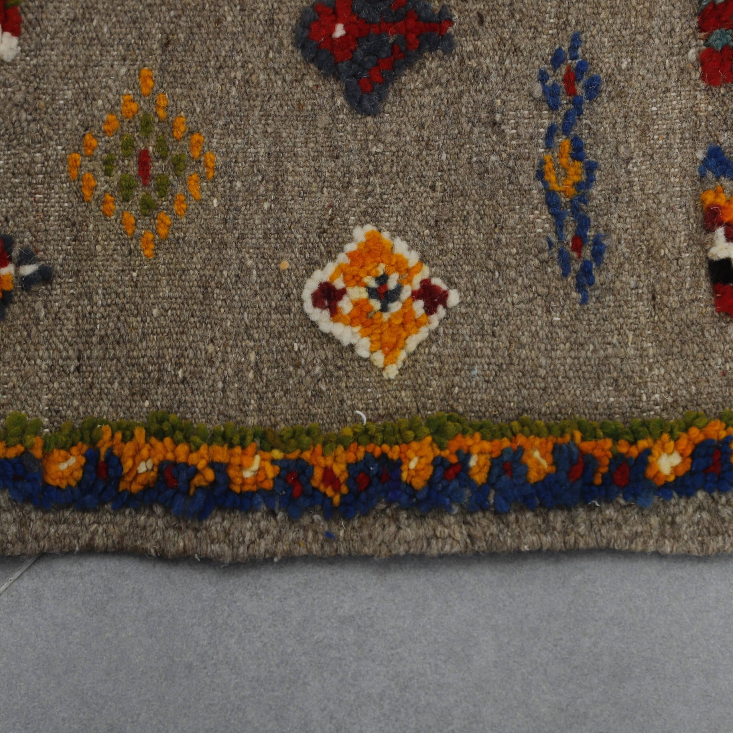 Authentic Taznakht Rug with Symbolic Motifs
