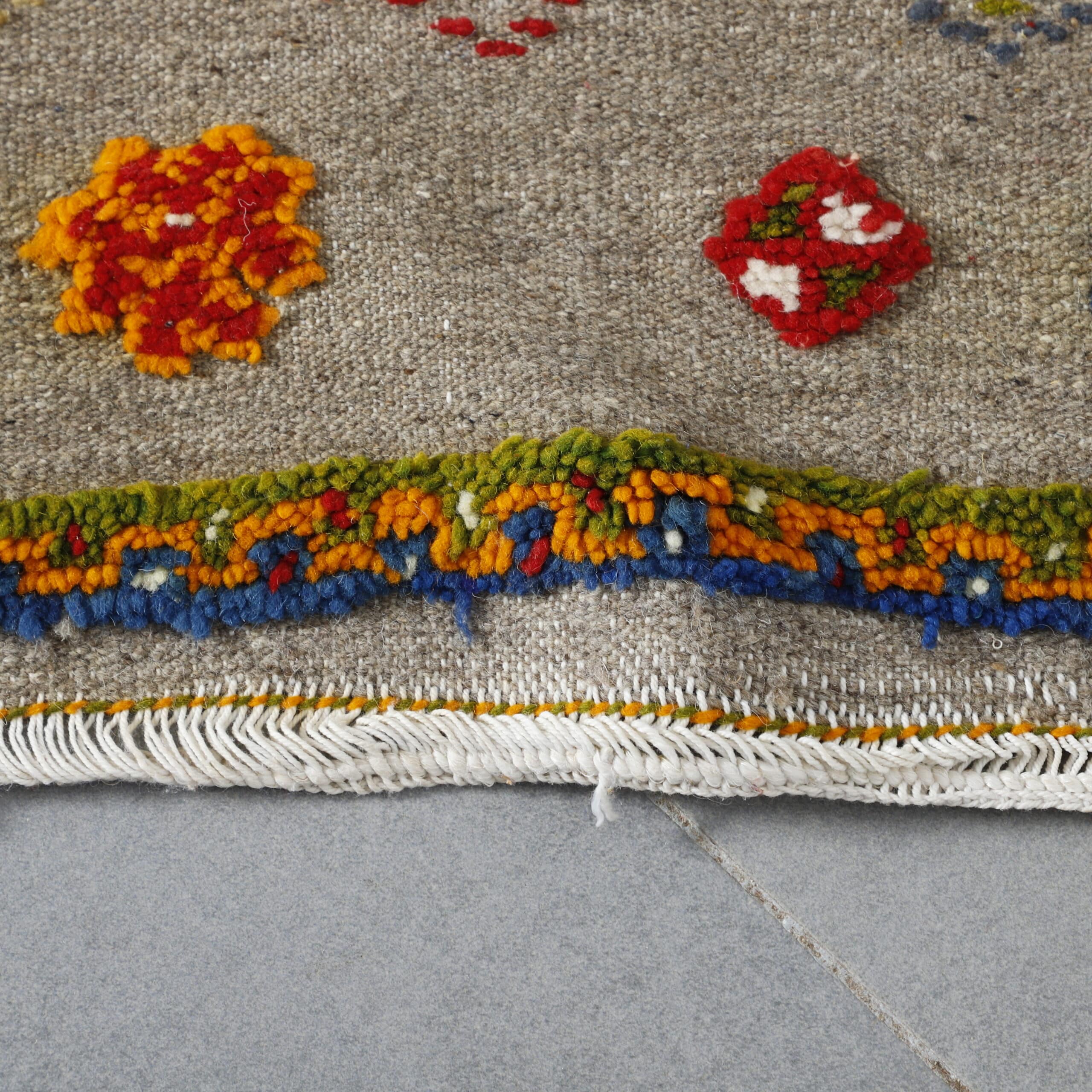 Authentic Taznakht Rug with Symbolic Motifs