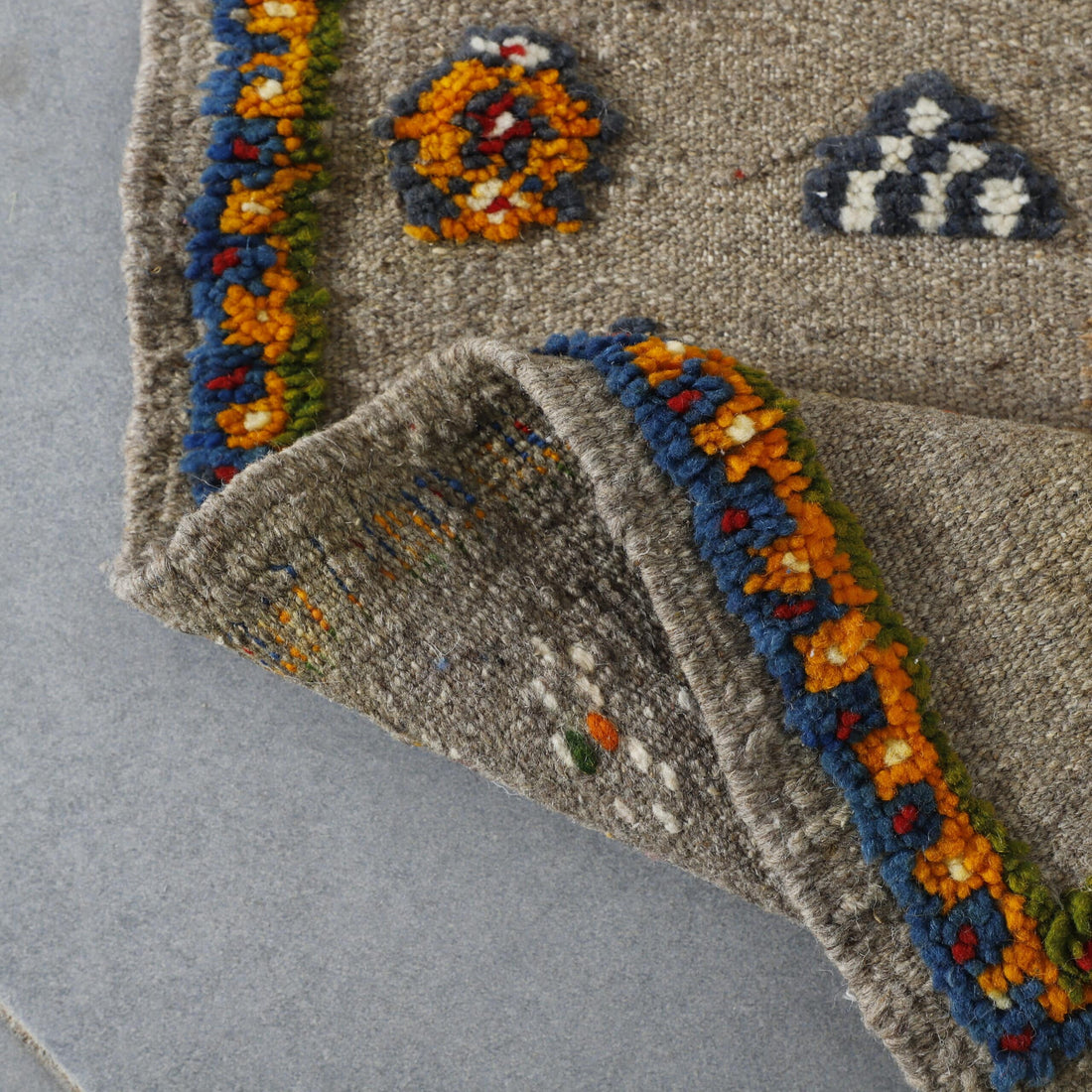 Authentic Taznakht Rug with Symbolic Motifs