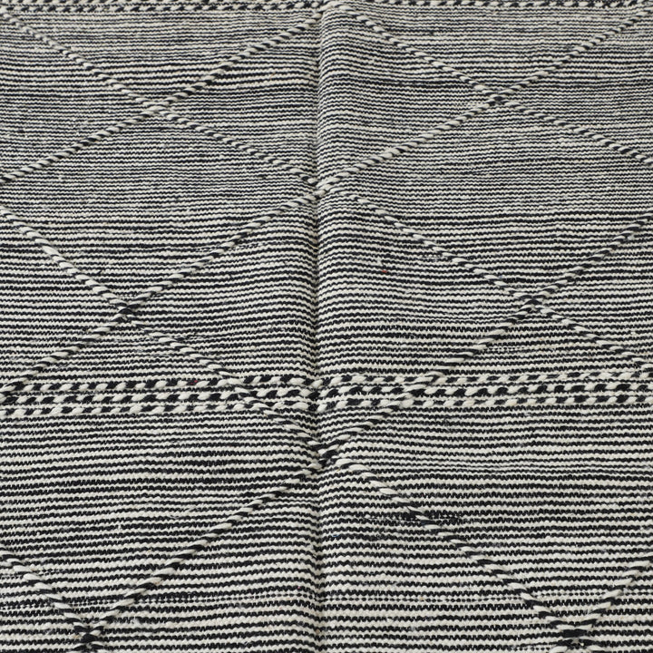 Classic Moroccan Zanafi Rug with Horizontal Stripes