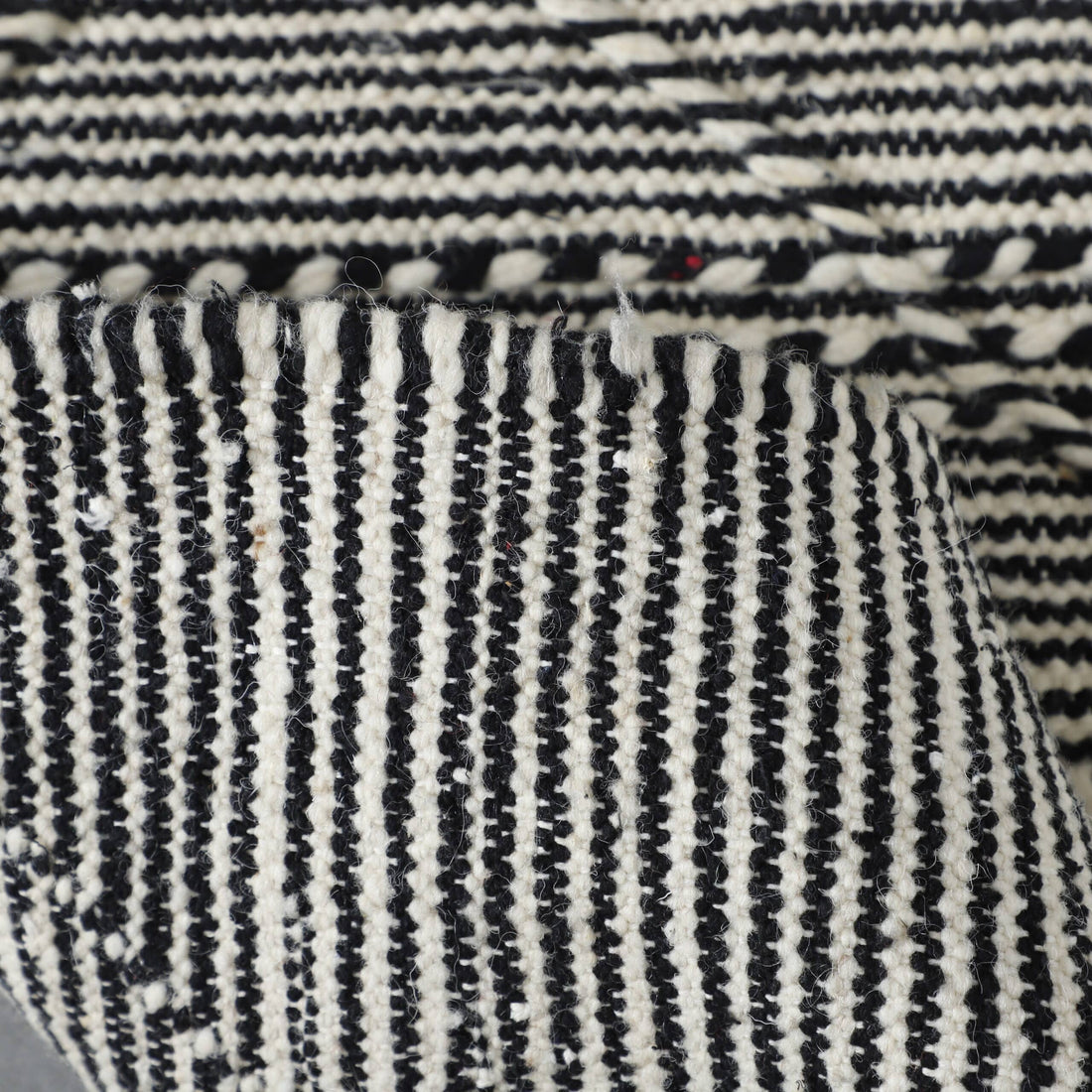 Classic Moroccan Zanafi Rug with Horizontal Stripes