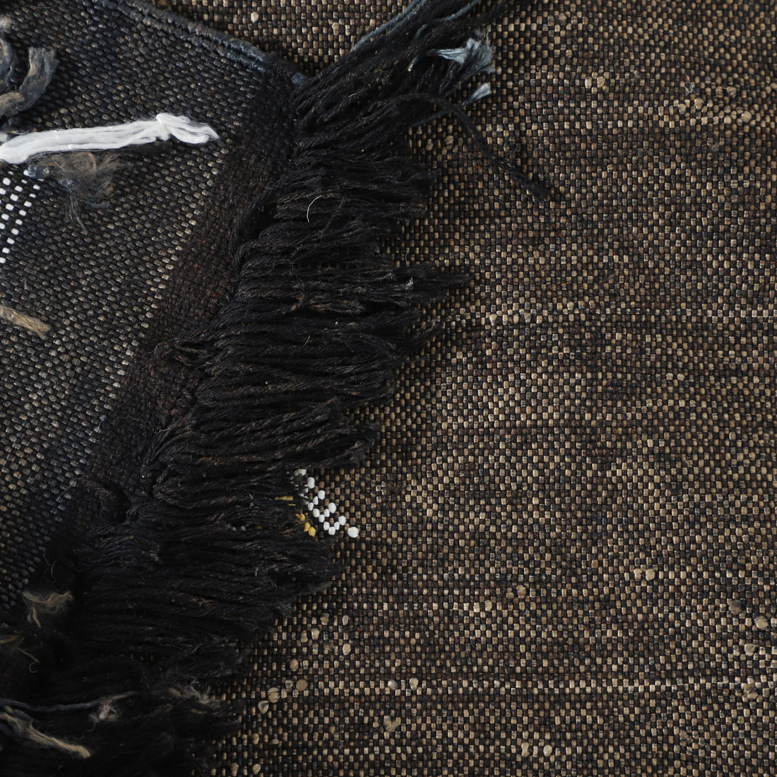 Dark Moroccan Kilim with Geometric Motifs