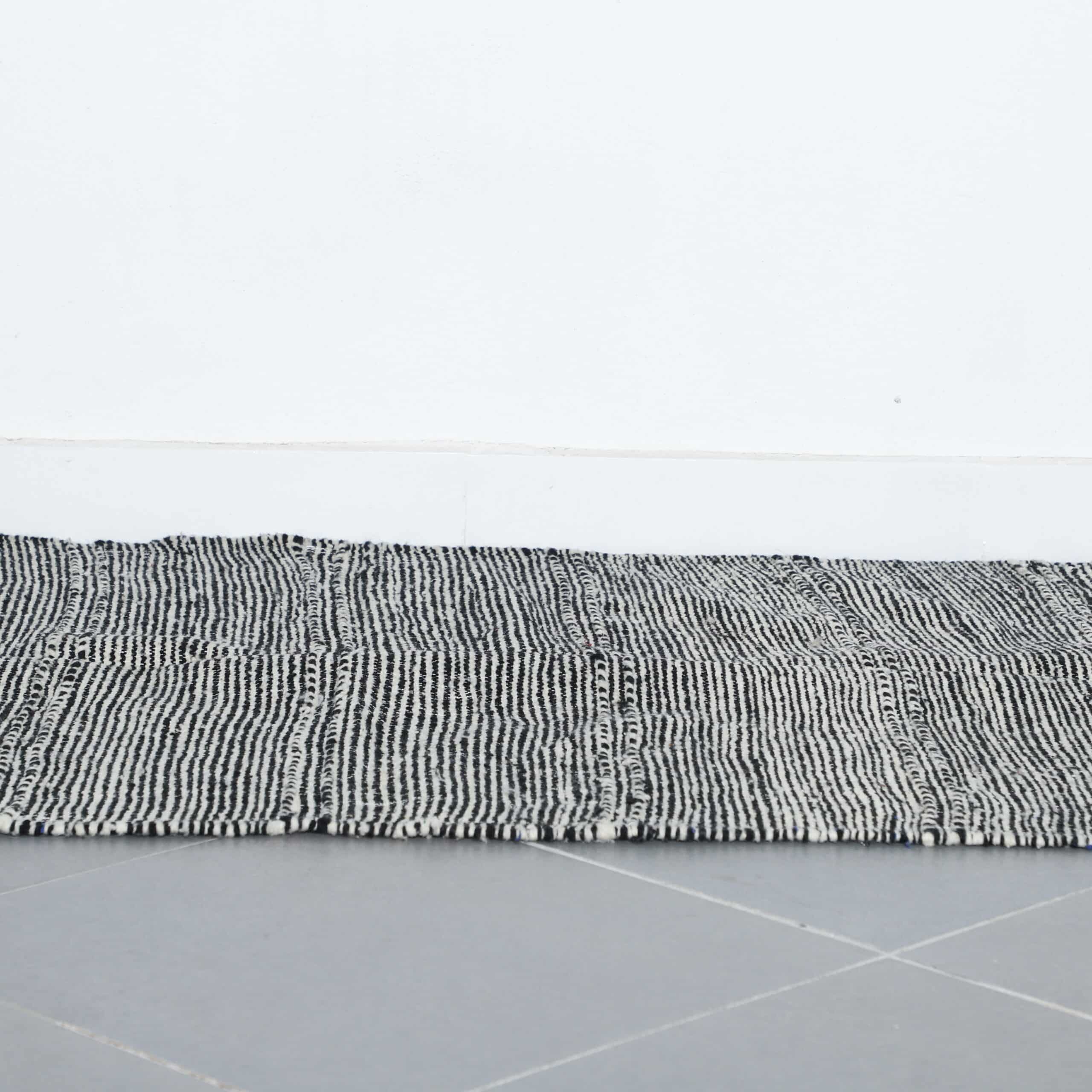 Classic Moroccan Zanafi Kilim with Horizontal Stripes