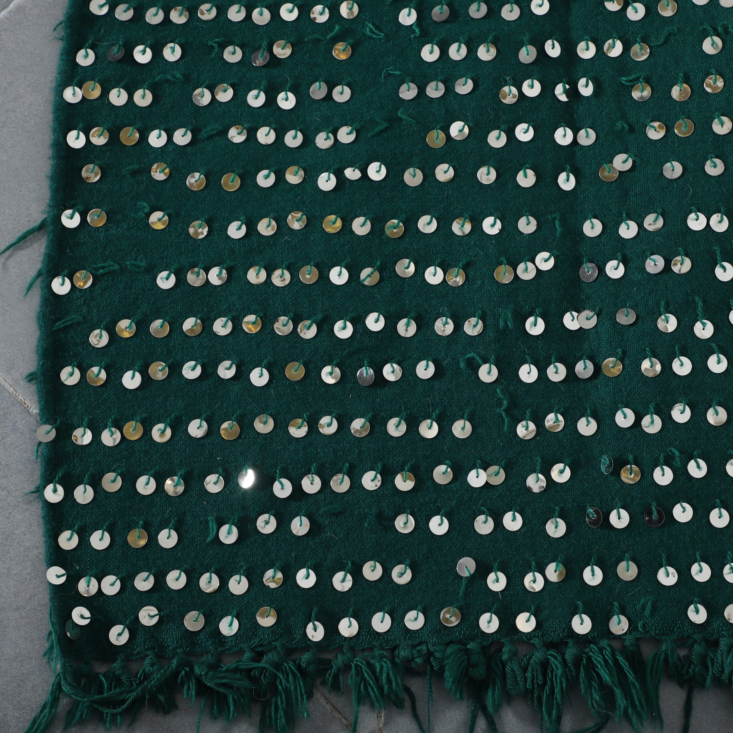Embellished Moroccan Handira with Sequins