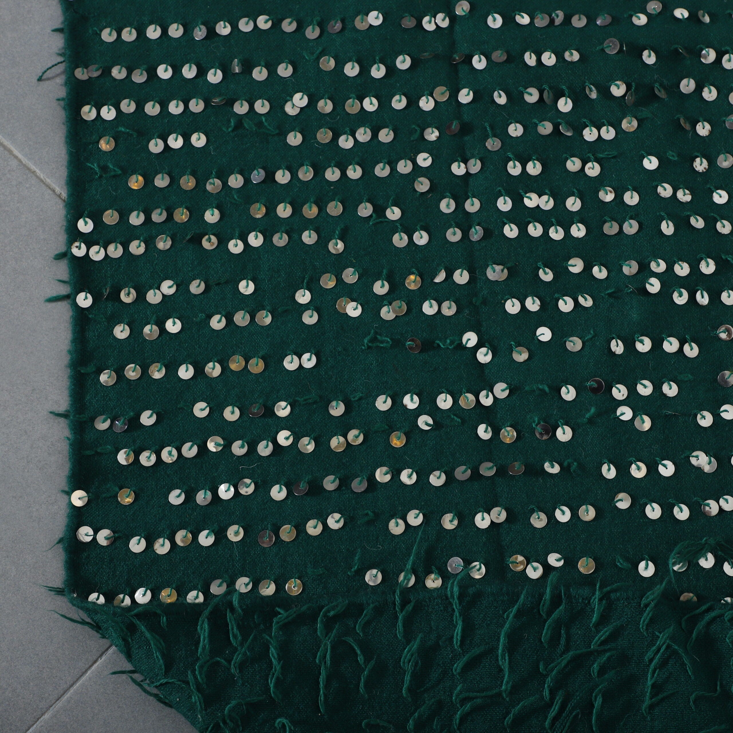 Embellished Moroccan Handira with Sequins