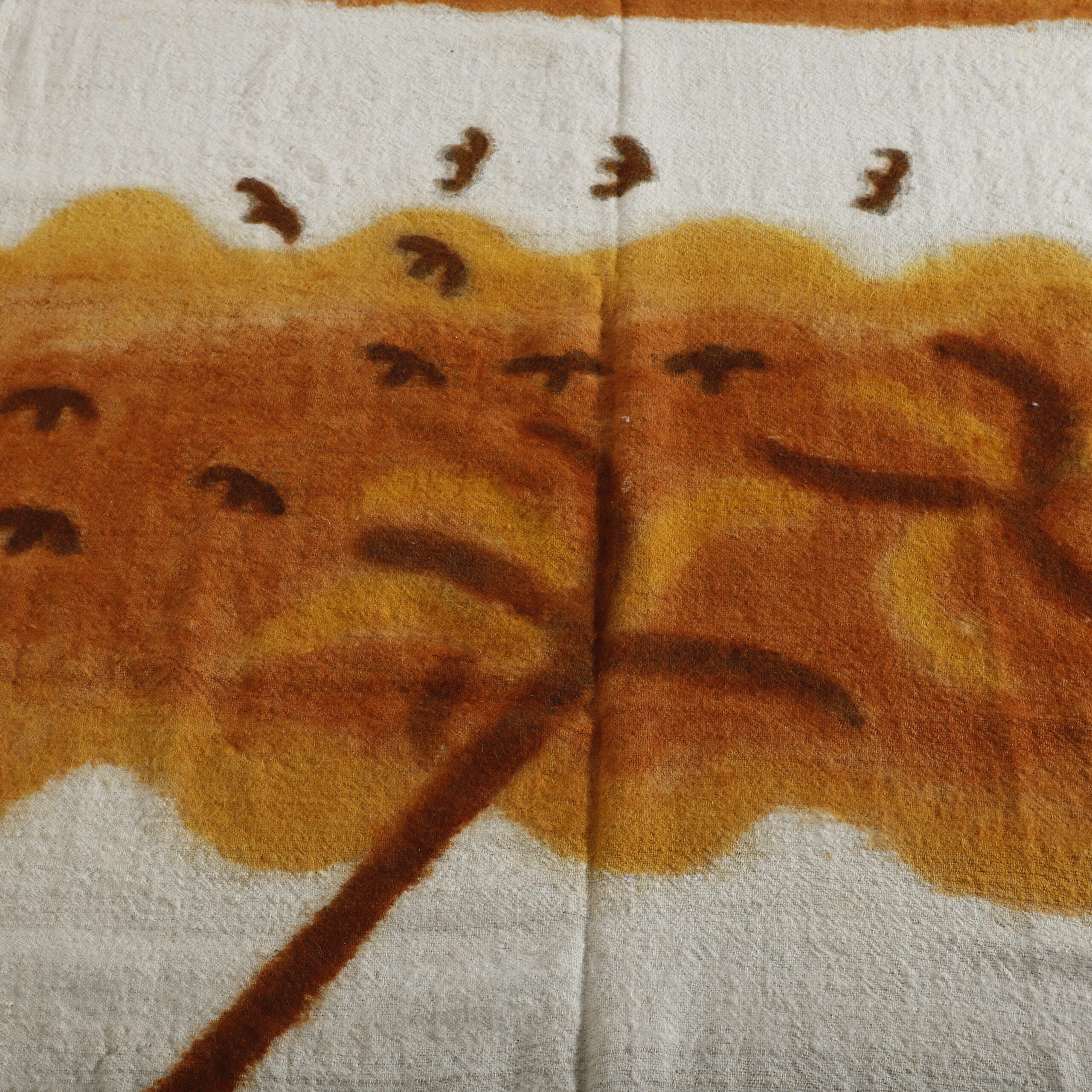 Moroccan Beni Ourain Rug with Bird Motifs