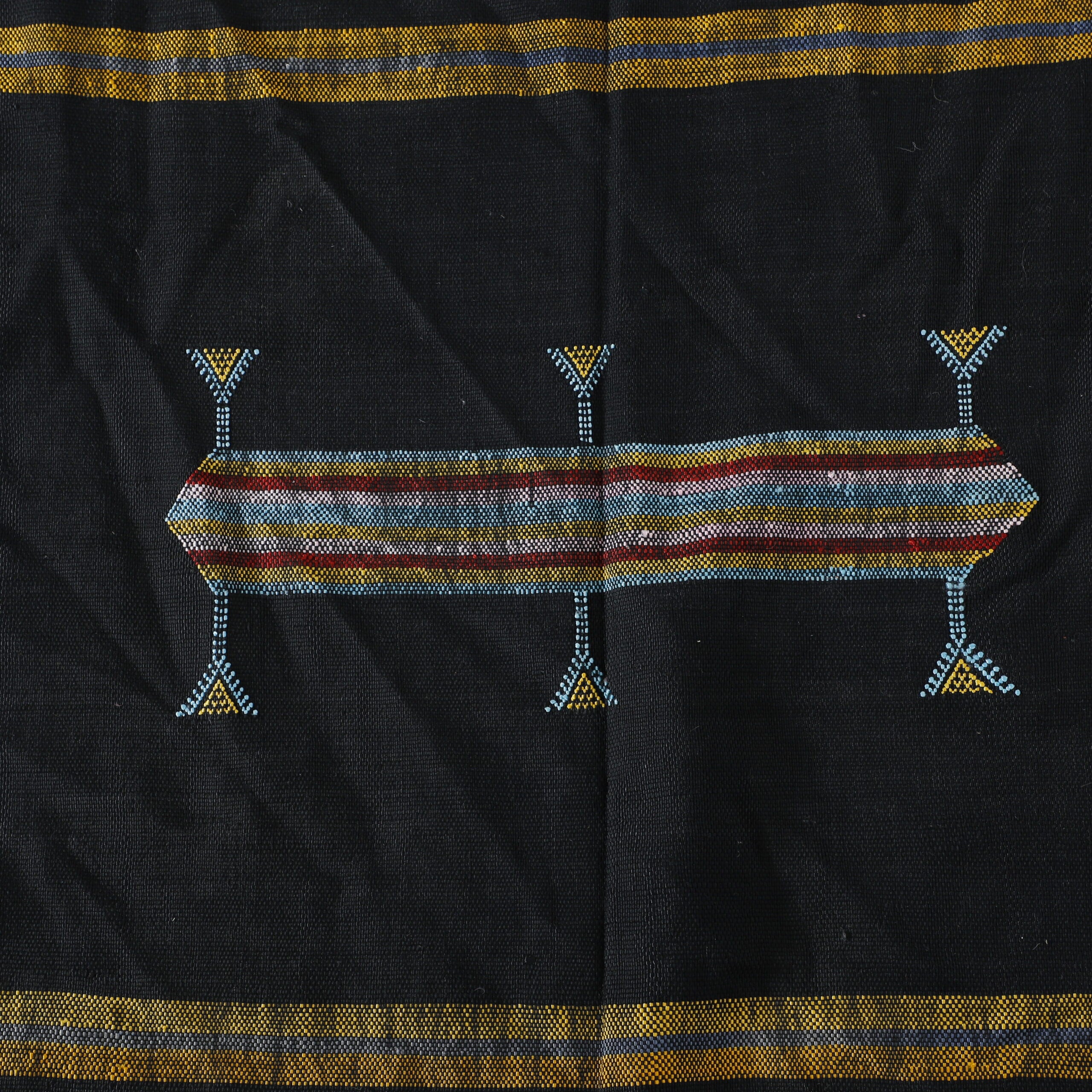 Striking Moroccan Kilim Rug with Symbolic Motifs
