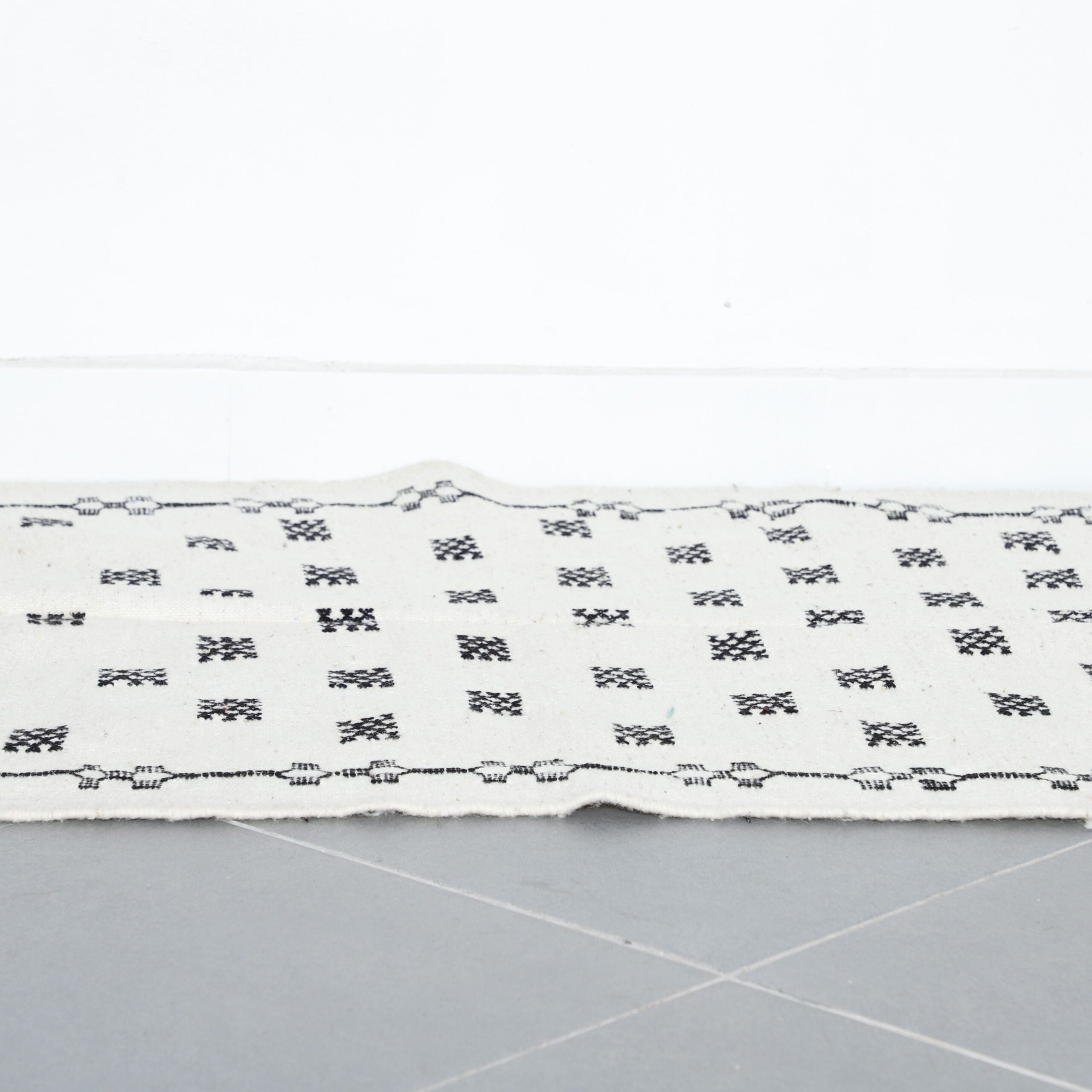 Classic Moroccan Beni Ourain Rug with Geometric Motifs