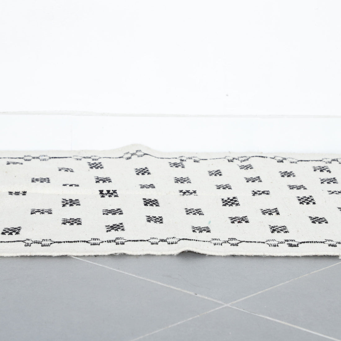 Classic Moroccan Beni Ourain Rug with Geometric Motifs