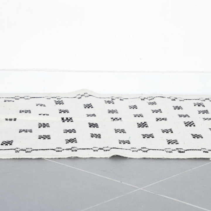 Classic Moroccan Beni Ourain Rug with Geometric Motifs