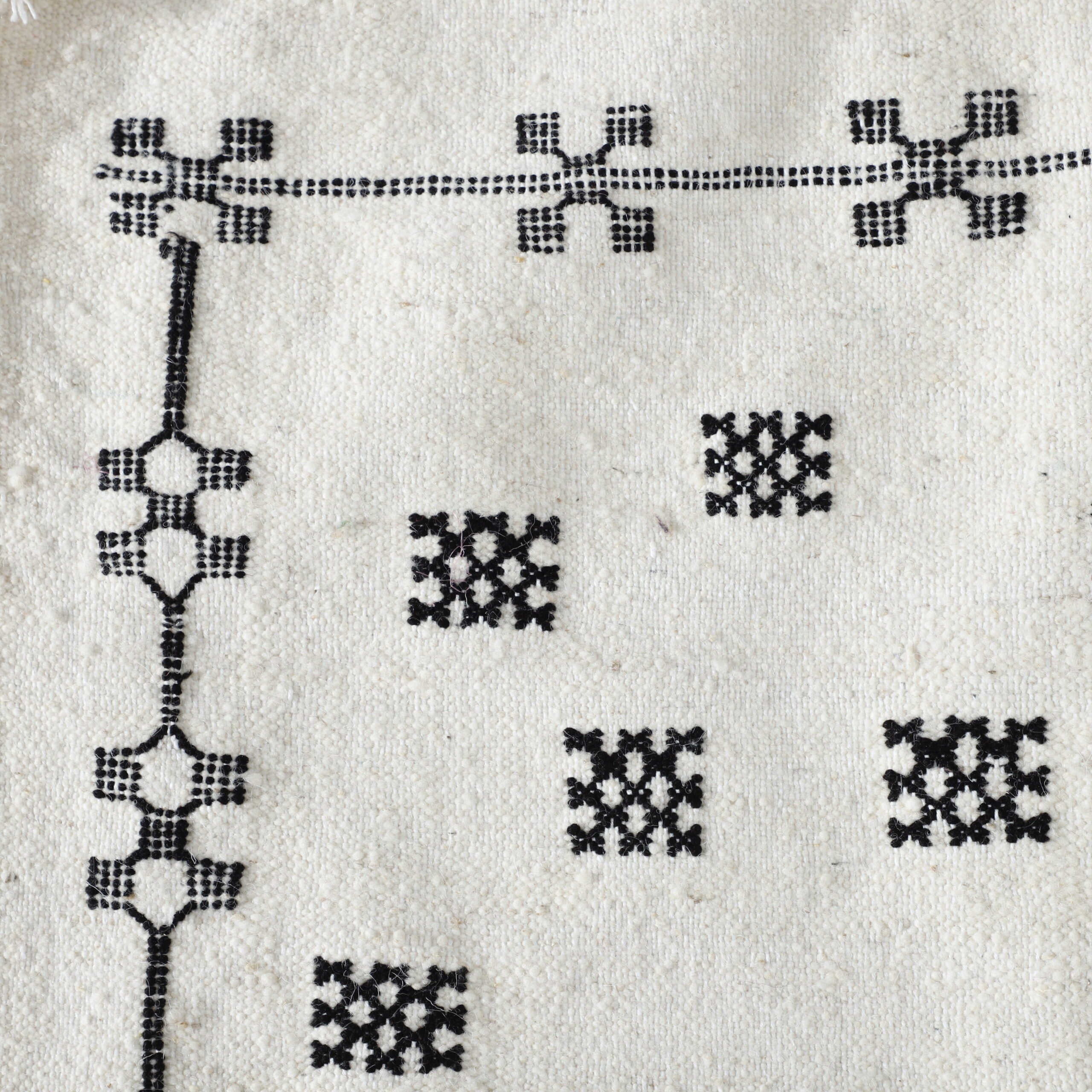 Classic Moroccan Beni Ourain Rug with Geometric Motifs
