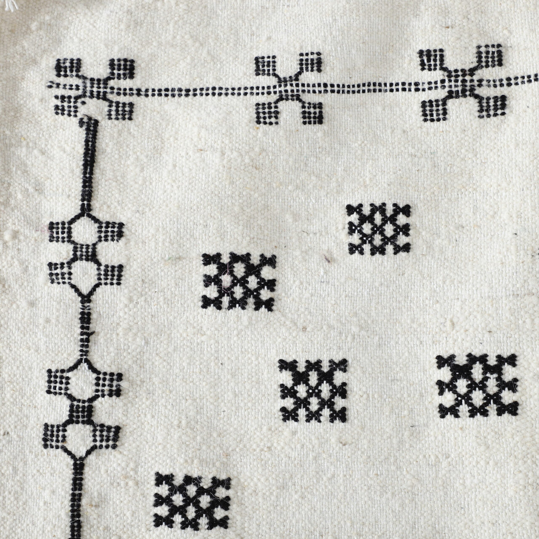 Classic Moroccan Beni Ourain Rug with Geometric Motifs