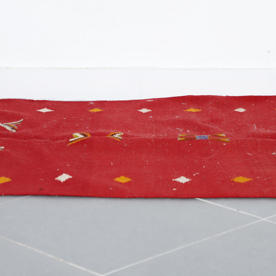 Vibrant Moroccan Rug with Symbolic Motifs