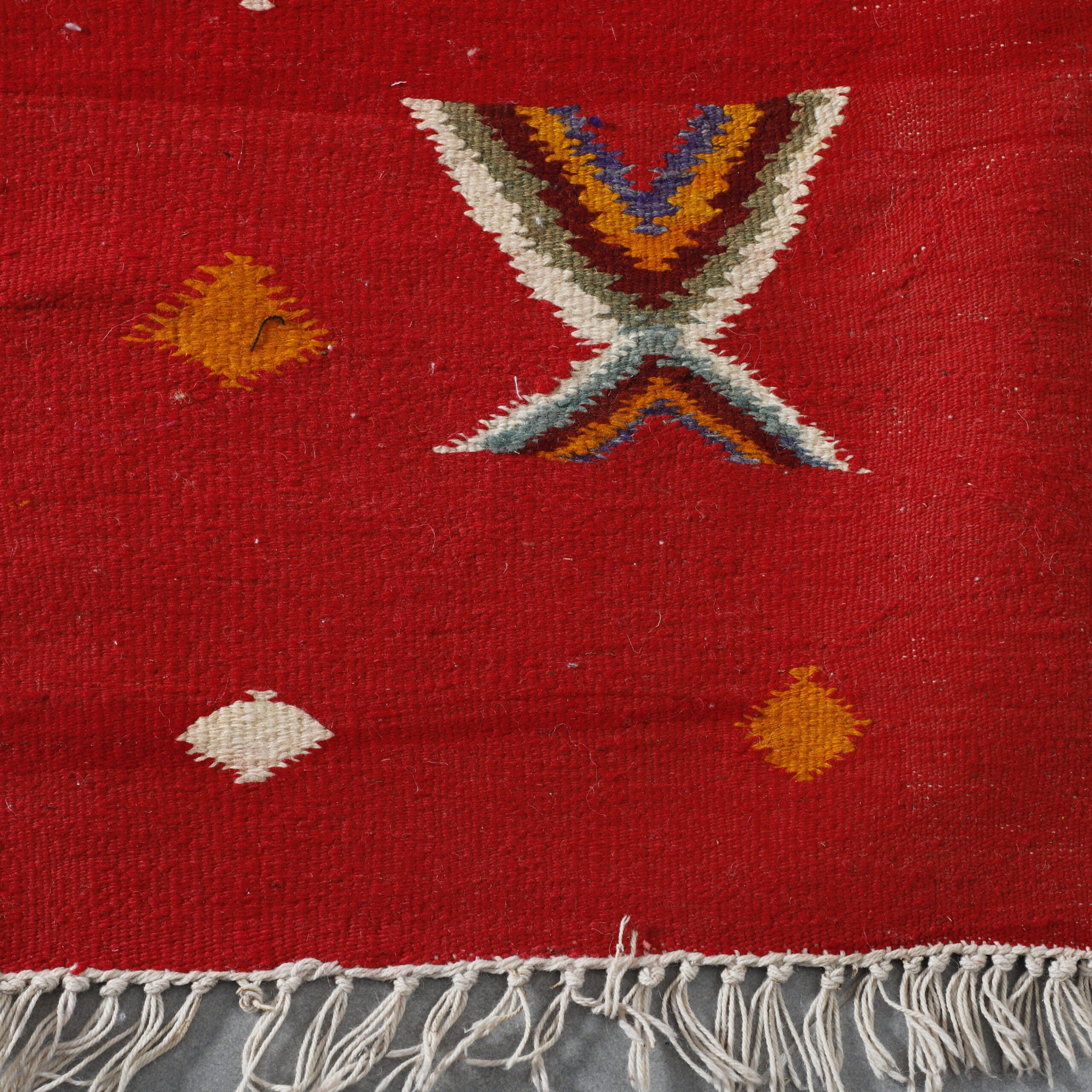 Vibrant Moroccan Rug with Symbolic Motifs