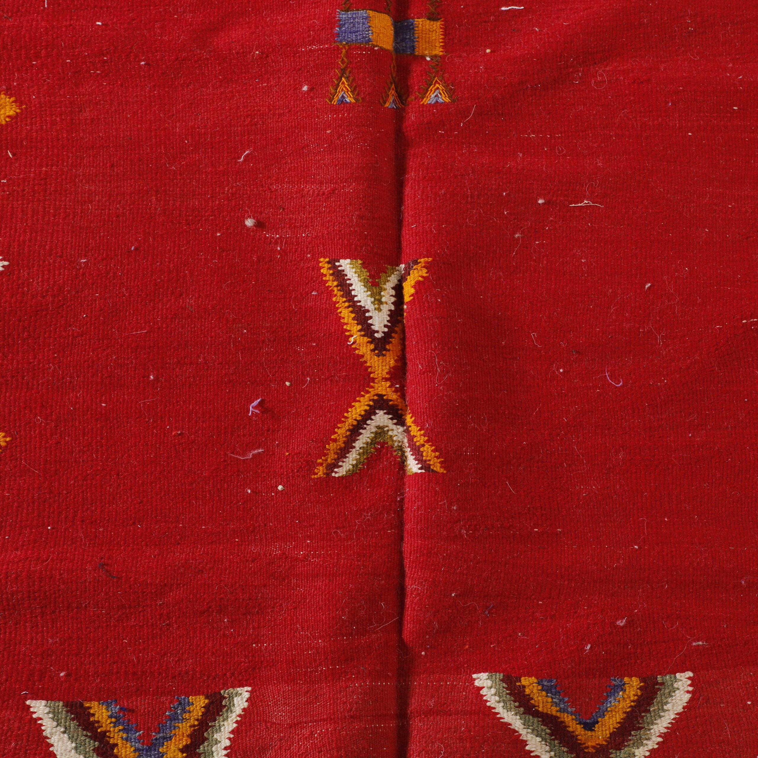 Vibrant Moroccan Rug with Symbolic Motifs