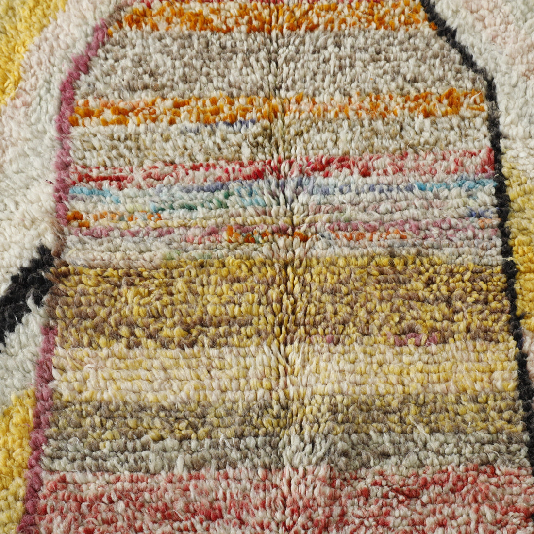 Unique Moroccan Rug with Bottle Motif
