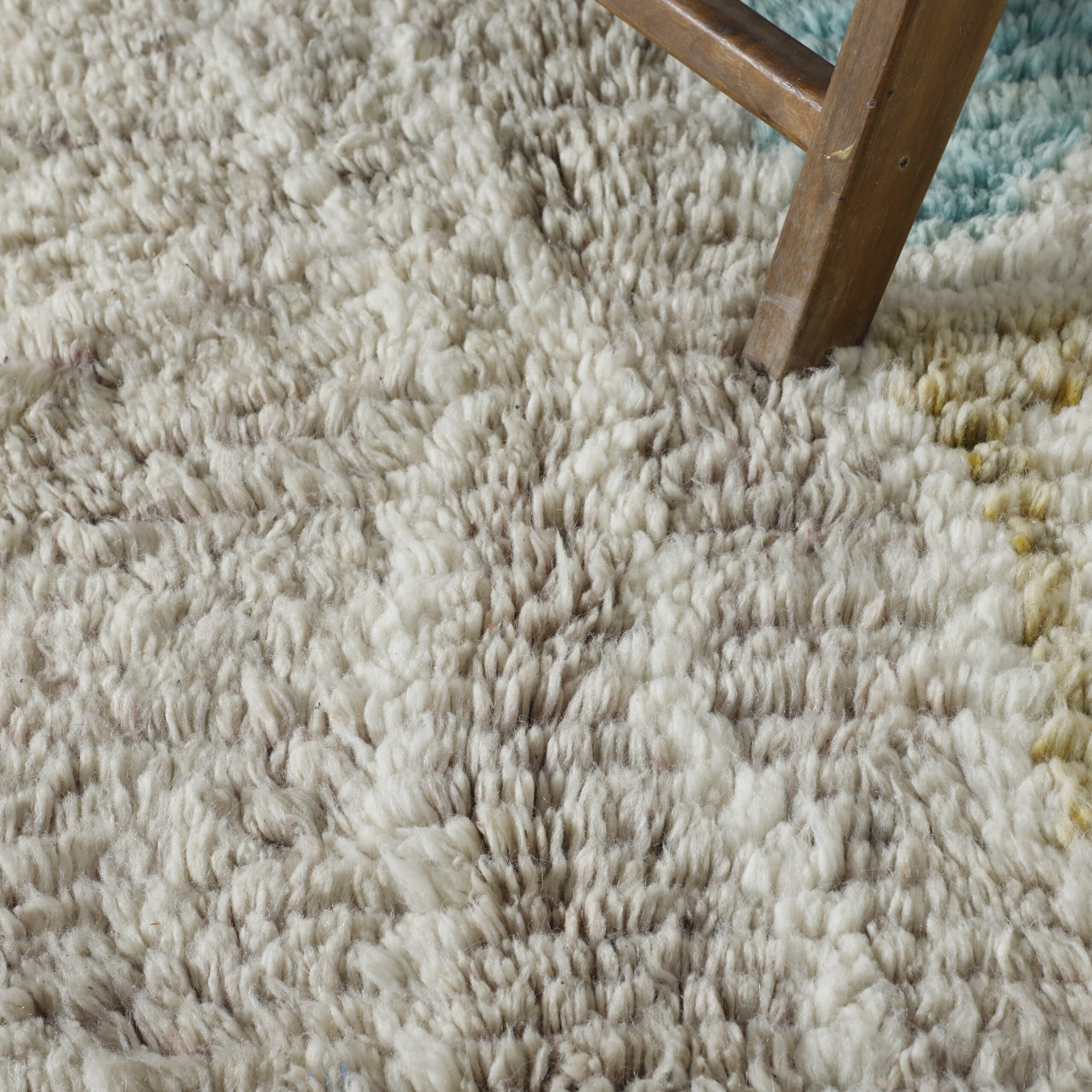 Modern Moroccan Beni Ourain Rug with Abstract Design