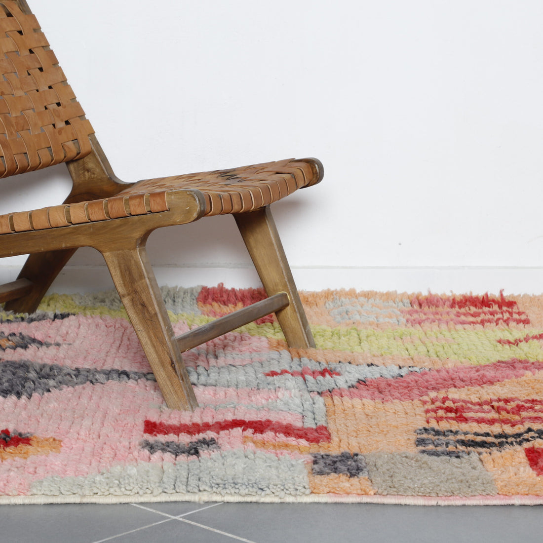 Artistic Moroccan Rug with Abstract Motifs