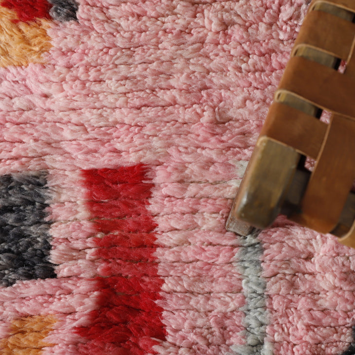 Artistic Moroccan Rug with Abstract Motifs