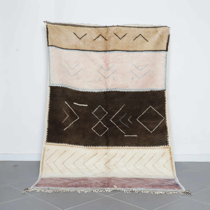 Striking Moroccan Azilal Rug with Symbolic Motifs