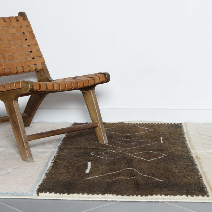 Striking Moroccan Azilal Rug with Symbolic Motifs