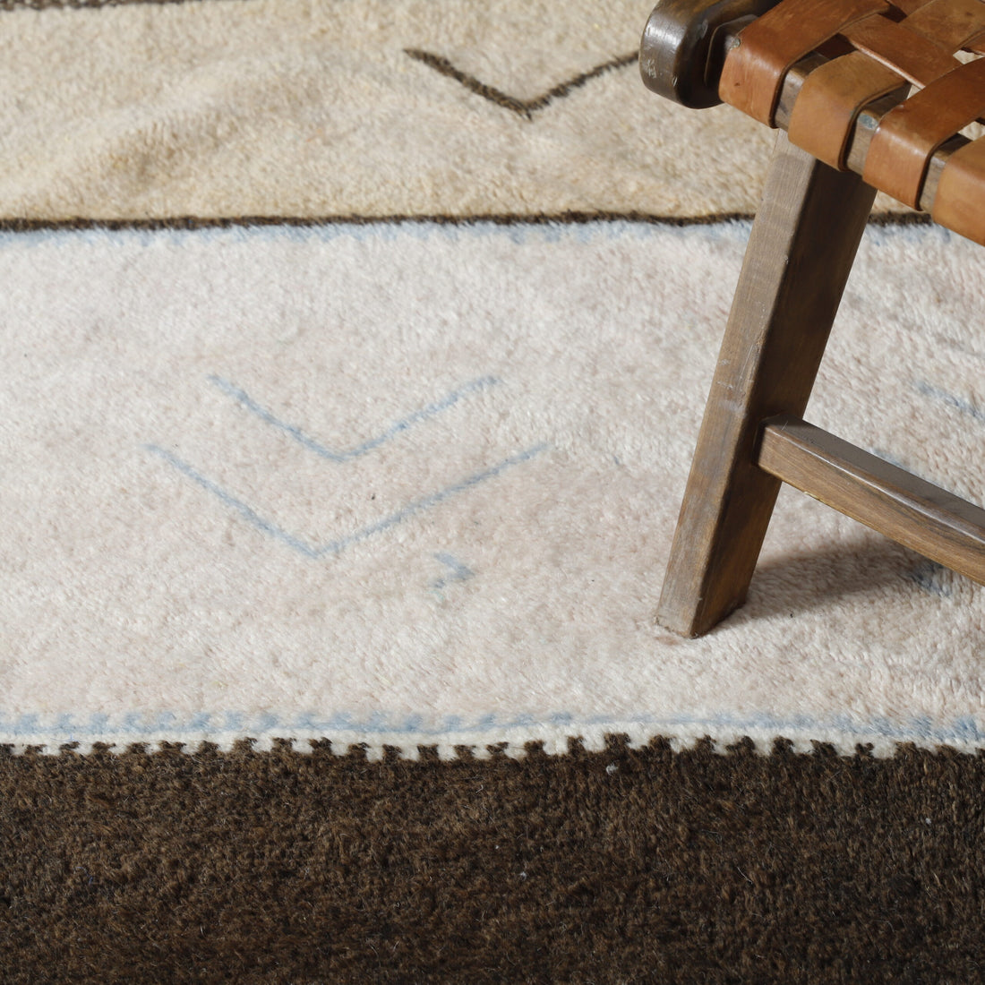 Striking Moroccan Azilal Rug with Symbolic Motifs
