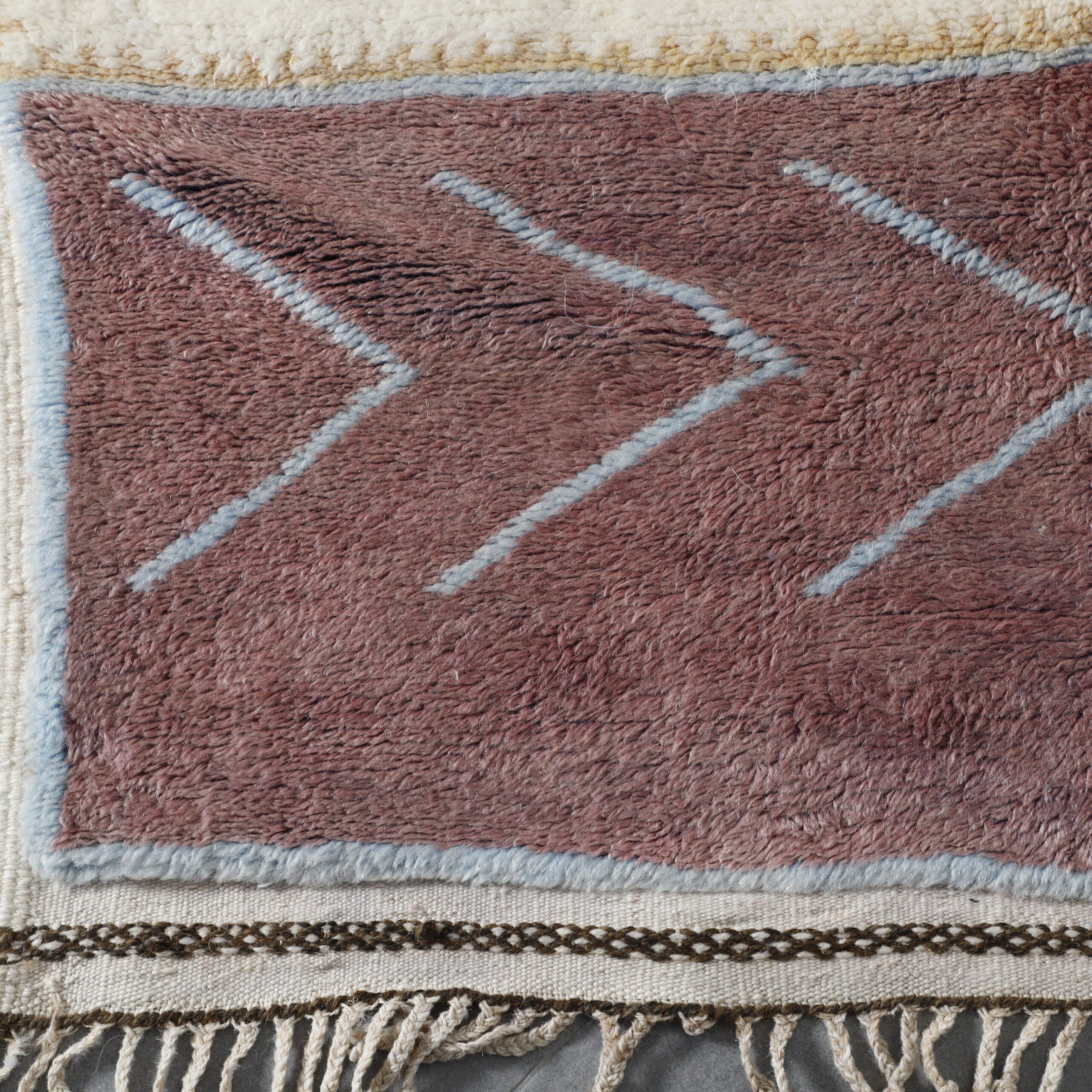 Striking Moroccan Azilal Rug with Symbolic Motifs