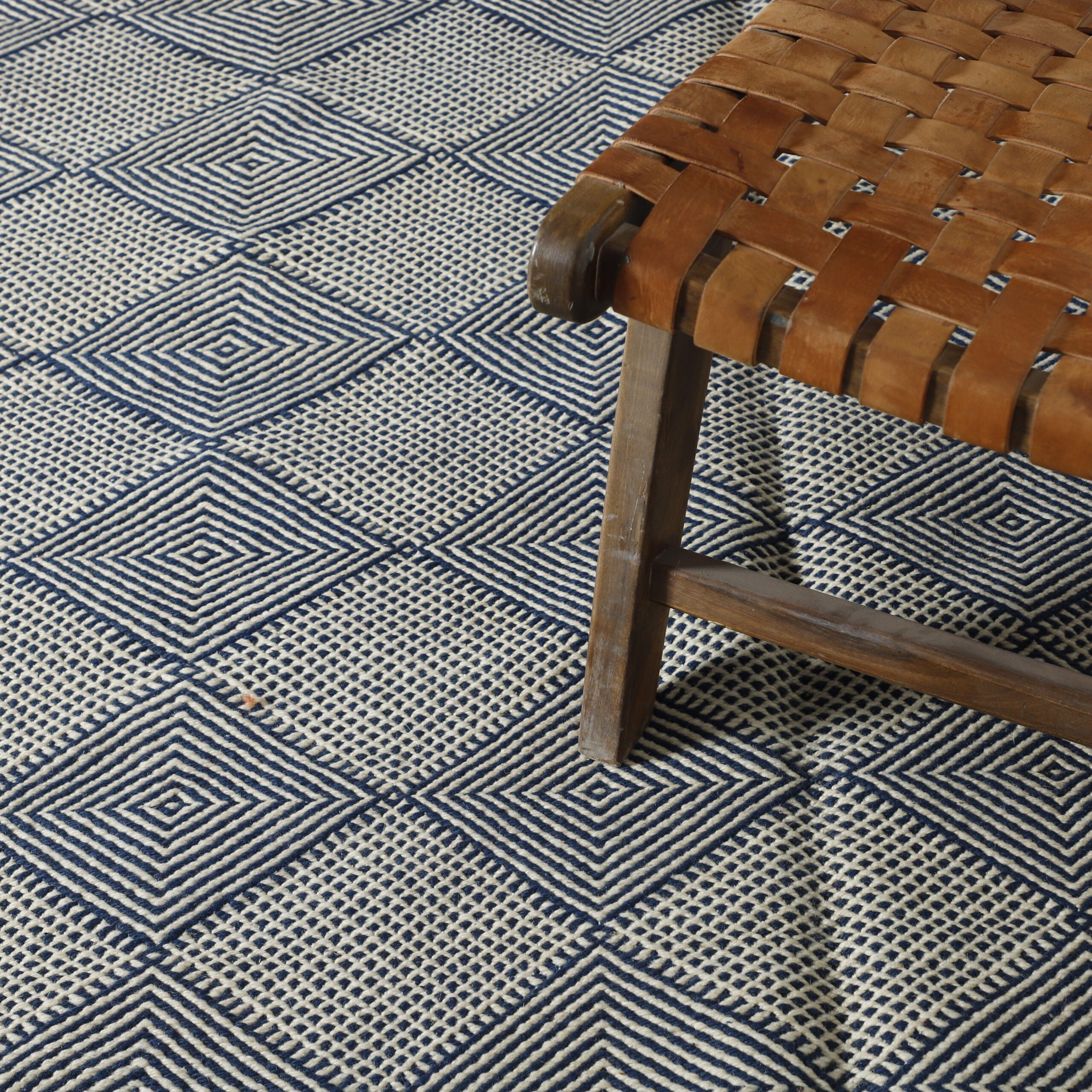 Classic Moroccan Zanafi Rug with Diamond Lattice