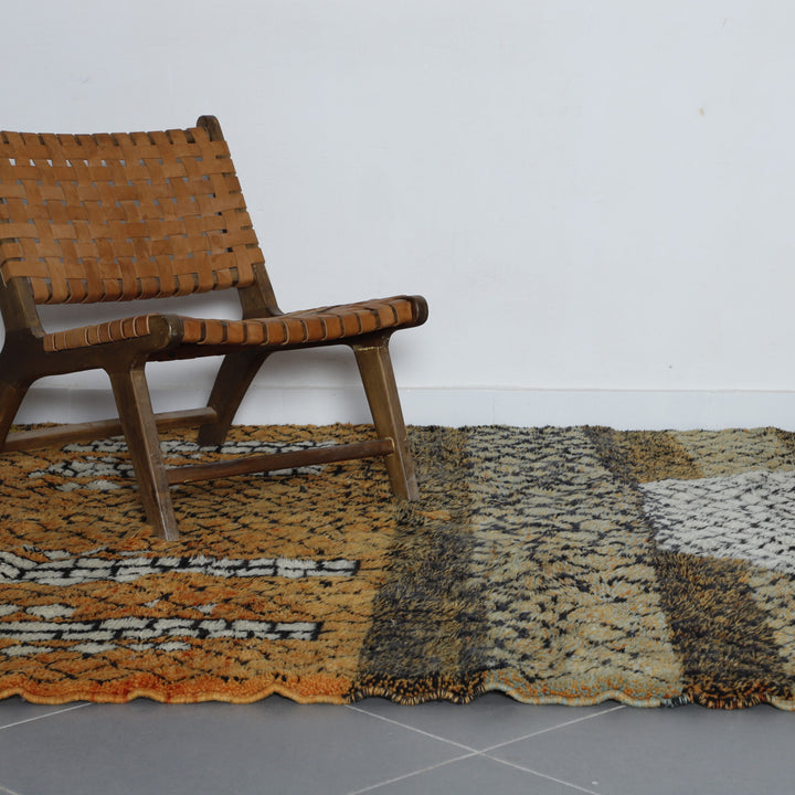 Brown Beni Mrirt Rug – Custom Moroccan Shag Rug for Modern Interiors