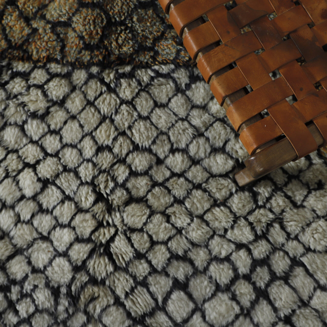 Brown Beni Mrirt Rug – Custom Moroccan Shag Rug for Modern Interiors