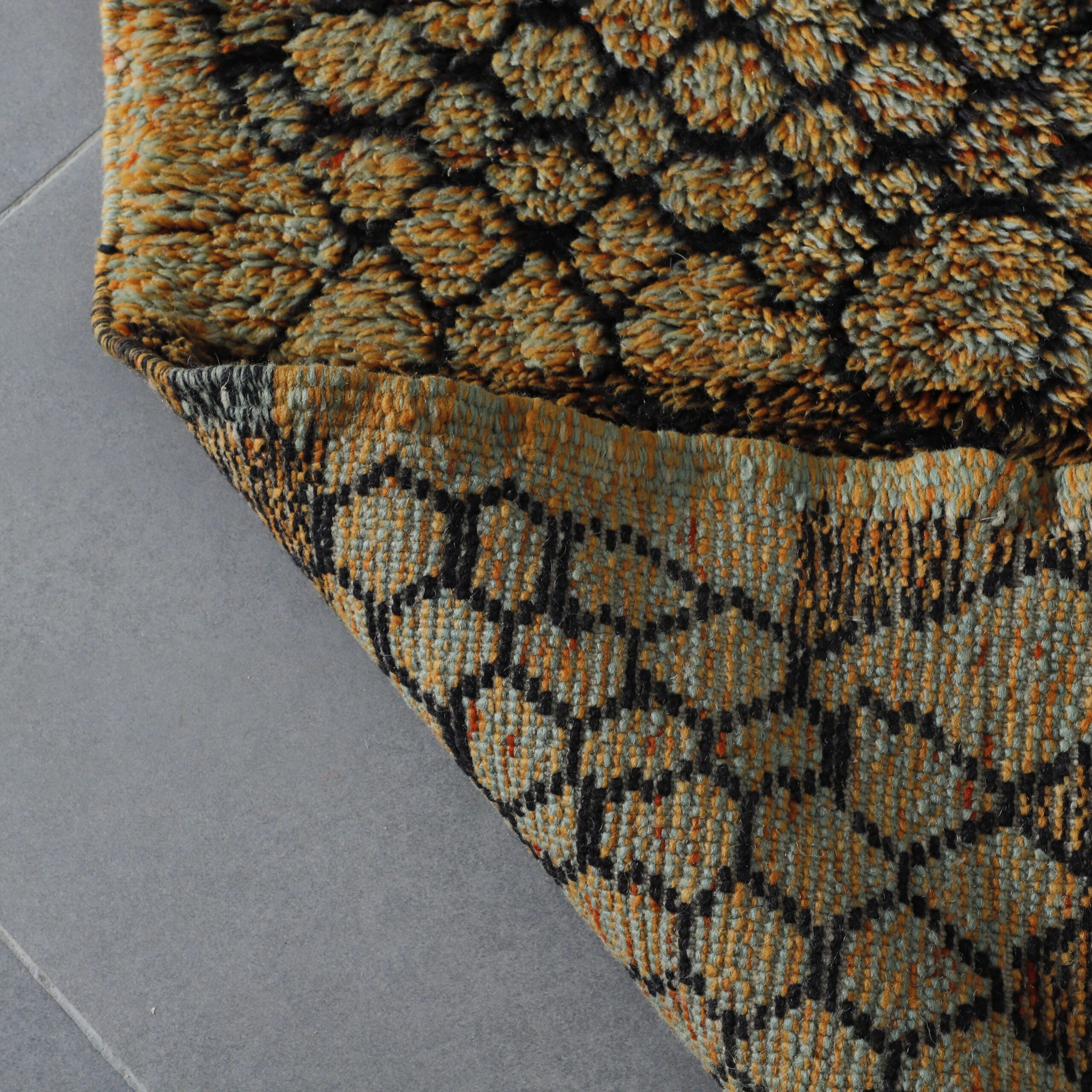 Brown Beni Mrirt Rug – Custom Moroccan Shag Rug for Modern Interiors