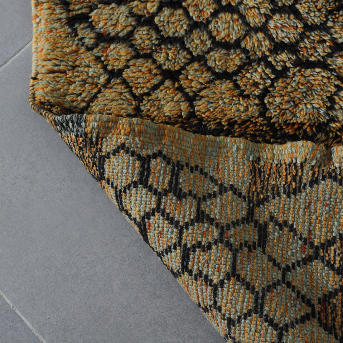 Brown Beni Mrirt Rug – Custom Moroccan Shag Rug for Modern Interiors