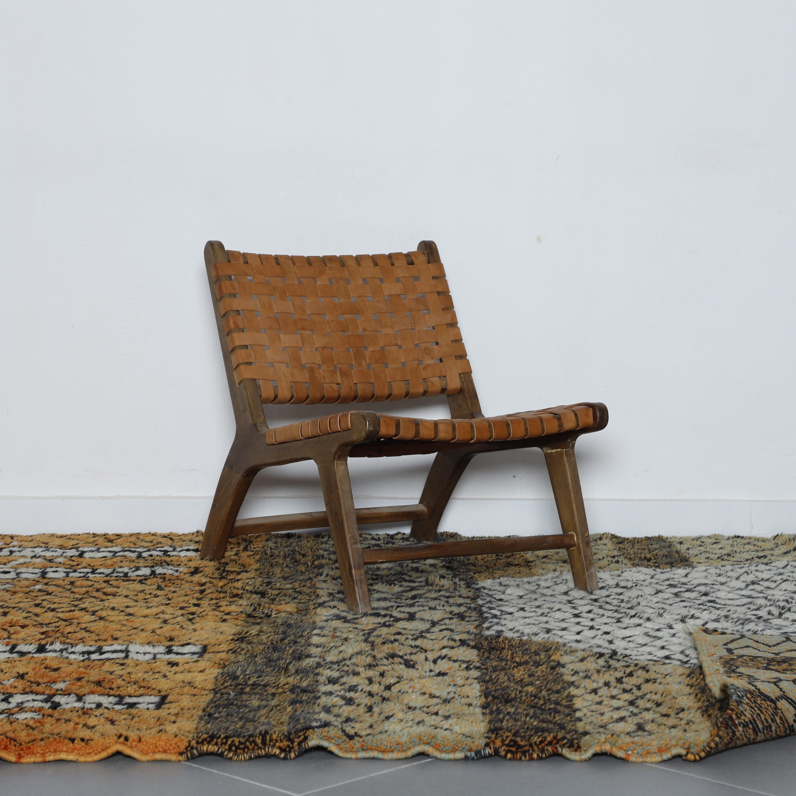 Brown Beni Mrirt Rug – Custom Moroccan Shag Rug for Modern Interiors
